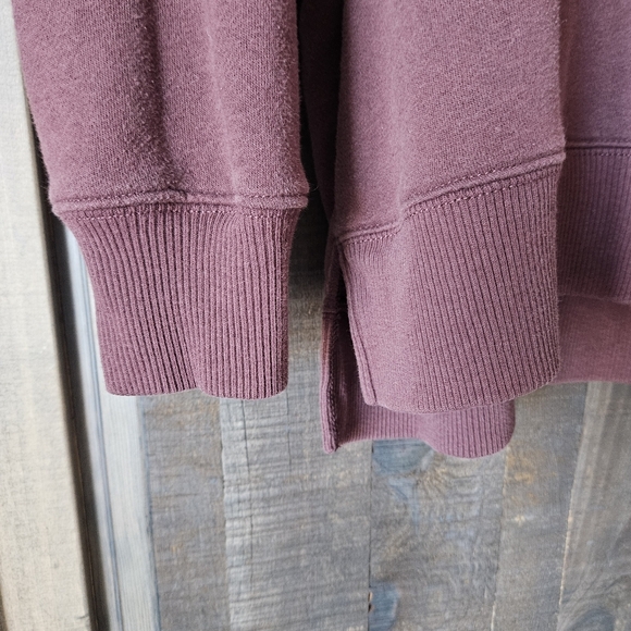 AERIE- Mauve Fleece Turtleneck Cowl Sweatshirt | Size M Relic - Picture 2 of 5